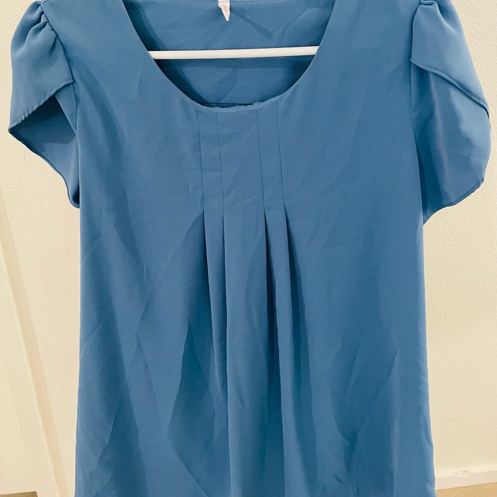 Elegant Blue Women's Blouse